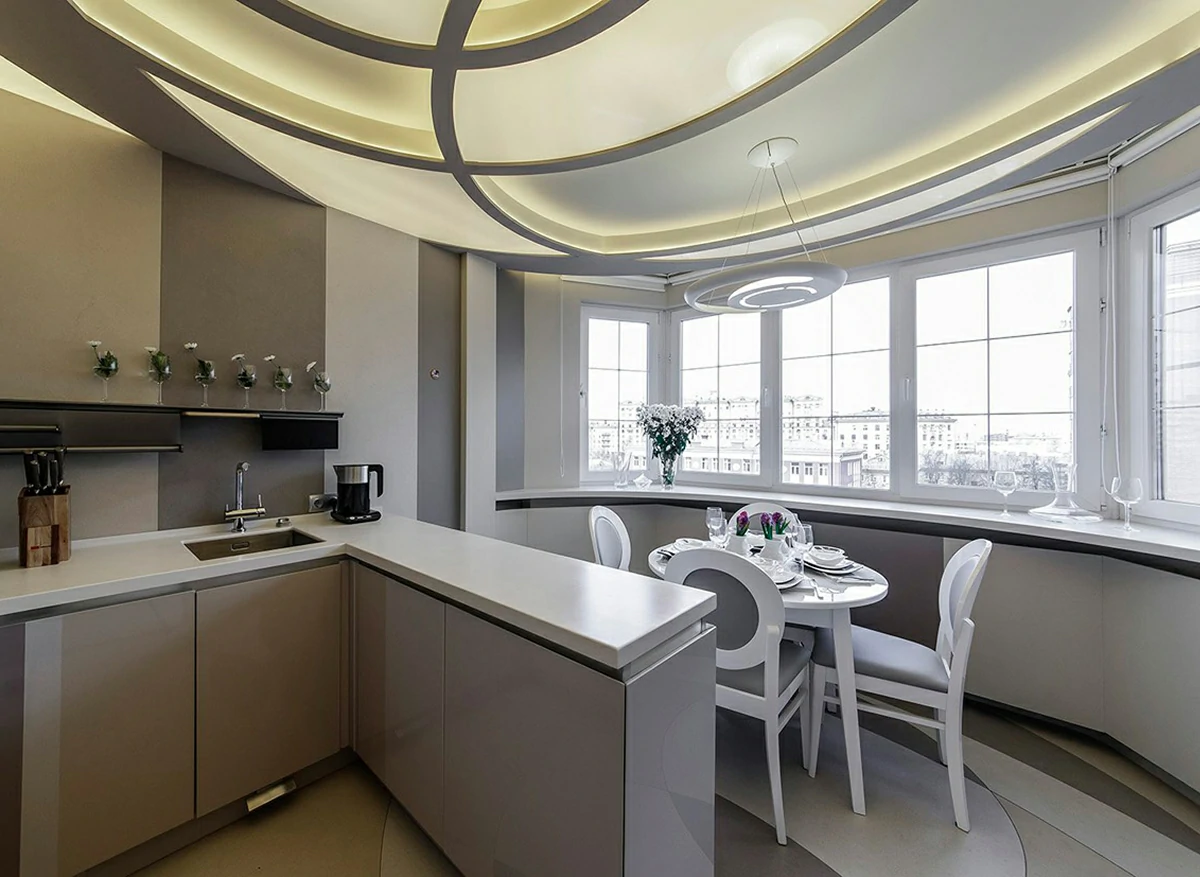 Объединение балкона с кухней